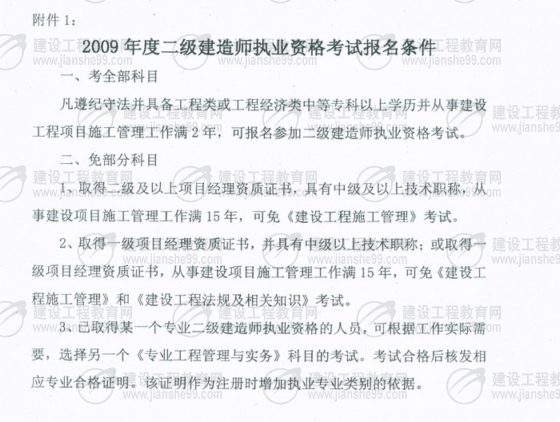 黑龍江2009年二級建造師報名時(shí)間為5月25日至6月5日