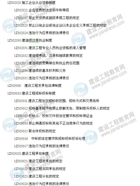 2014年一級建造師建設工程法規及相關(guān)知識考試大綱3