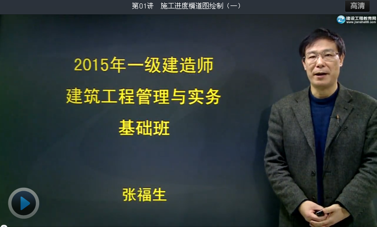 2015一級建造師張福生老師《建筑工程管理與實(shí)務(wù)》輔導開(kāi)課