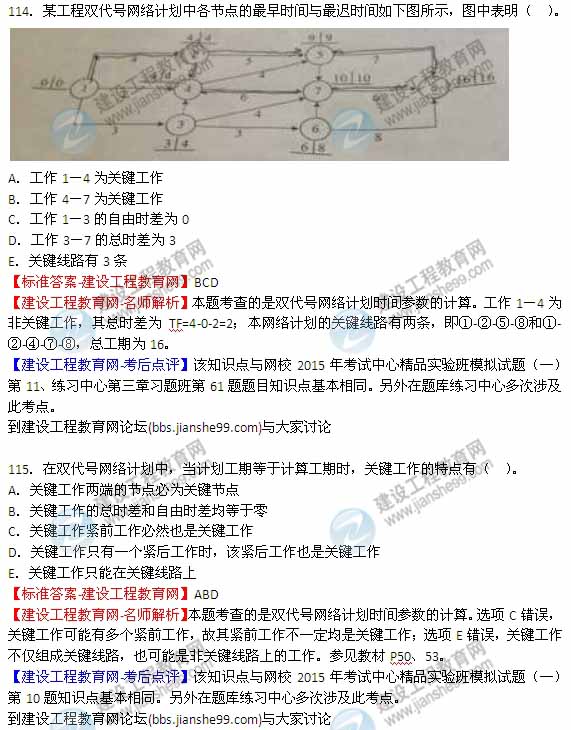 【全網(wǎng)首發(fā)】2015年監理工程師《建設工程質(zhì)量、投資、進(jìn)度控制》試題及答案