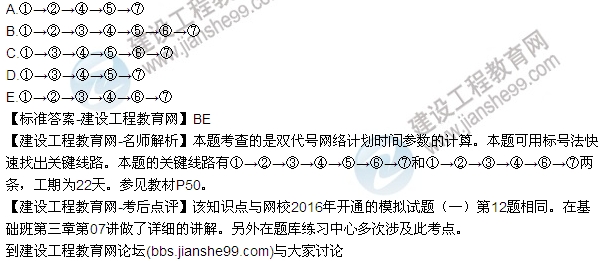 2016監理質(zhì)量、投資、進(jìn)度控制試題及答案（106-120）