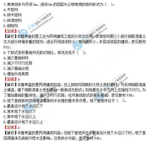 2018年造價(jià)工程師《技術(shù)與計量（土建）》試題及答案解析