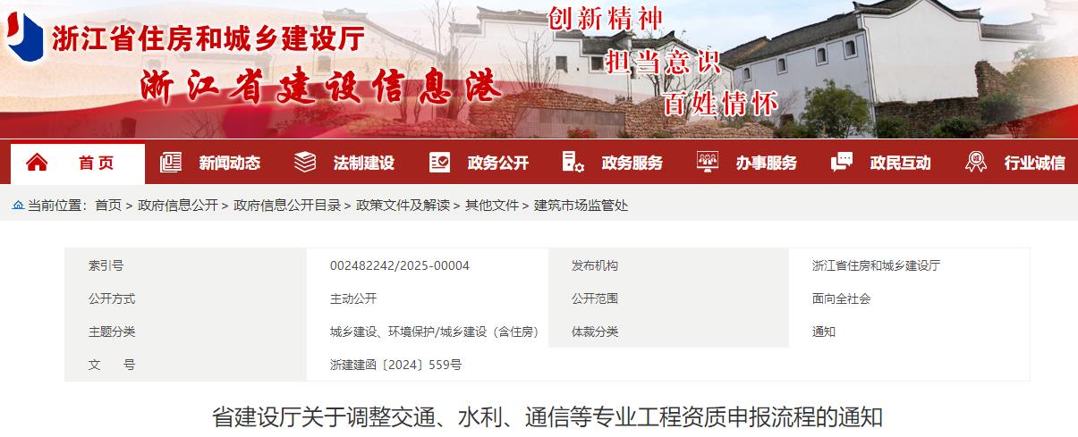 省建設廳關(guān)于調整交通、水利、通信等專(zhuān)業(yè)工程資質(zhì)申報流程的通知